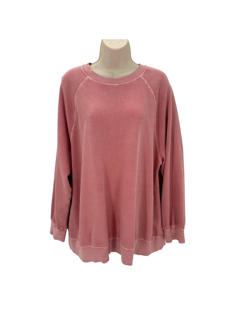 Old Navy Womens Pink Oversized Crewneck Sweatshirt Size M 90% Cotton